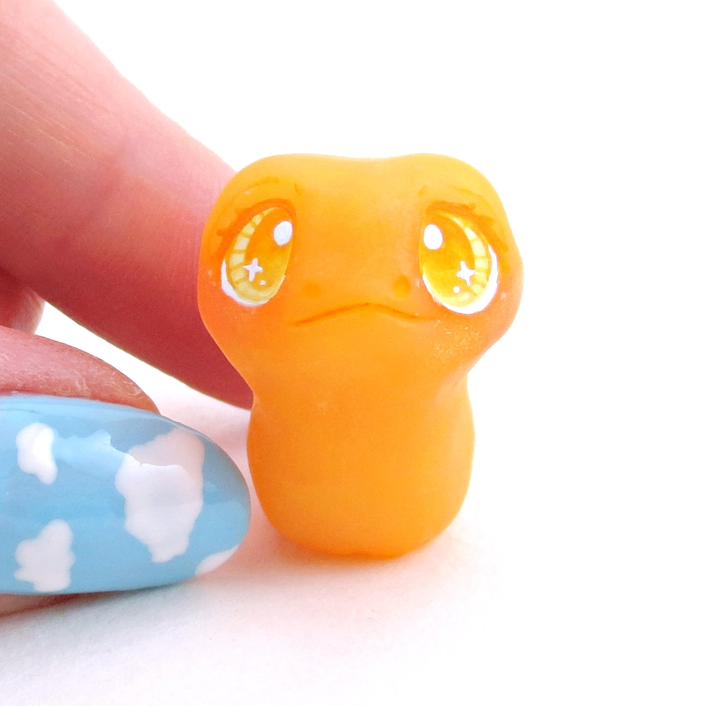 Red, Orange, and Blue "Gummy" Frog Figurine Set - Polymer Clay Gummy Candy Collection