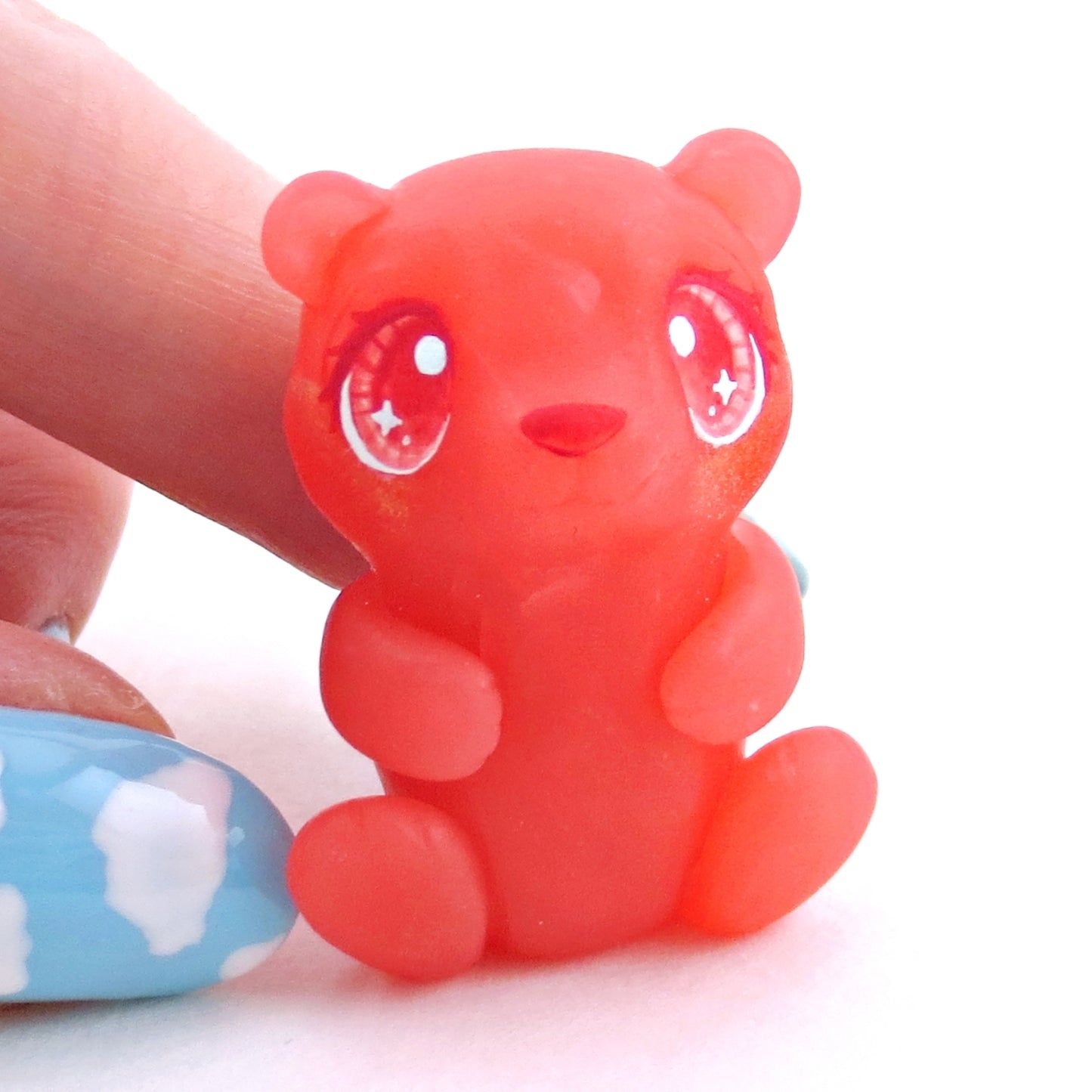 Cherry and Pineapple "Gummy" Bear Figurine Set - Polymer Clay Gummy Candy Collection