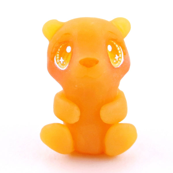 Orange and Blue Raspberry "Gummy" Bear Figurine Set - Polymer Clay Gummy Candy Collection