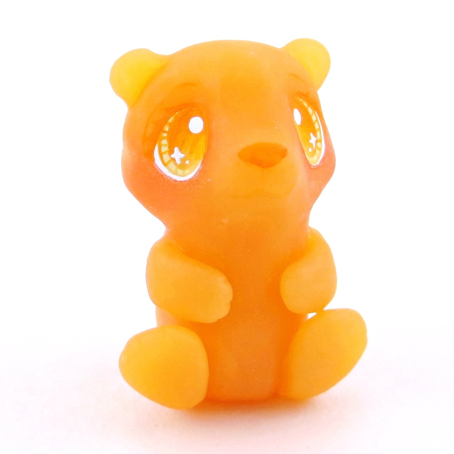 Orange and Blue Raspberry "Gummy" Bear Figurine Set - Polymer Clay Gummy Candy Collection