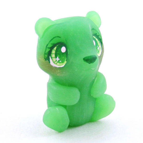 Lime "Gummy" Bear Figurine - Polymer Clay Gummy Candy Collection