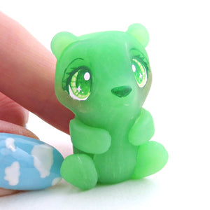Lime "Gummy" Bear Figurine - Polymer Clay Gummy Candy Collection