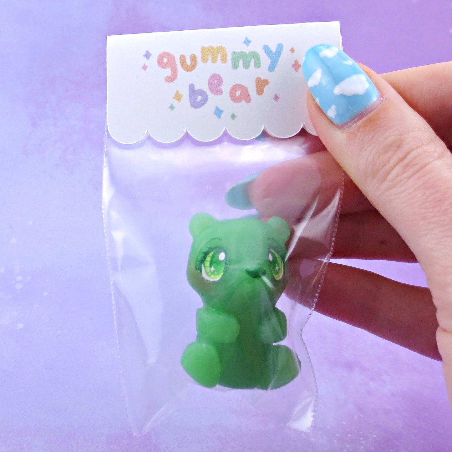 Lime "Gummy" Bear Figurine - Polymer Clay Gummy Candy Collection