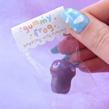 Purple Grape "Gummy" Frog Figurine - Polymer Clay Gummy Candy Collection