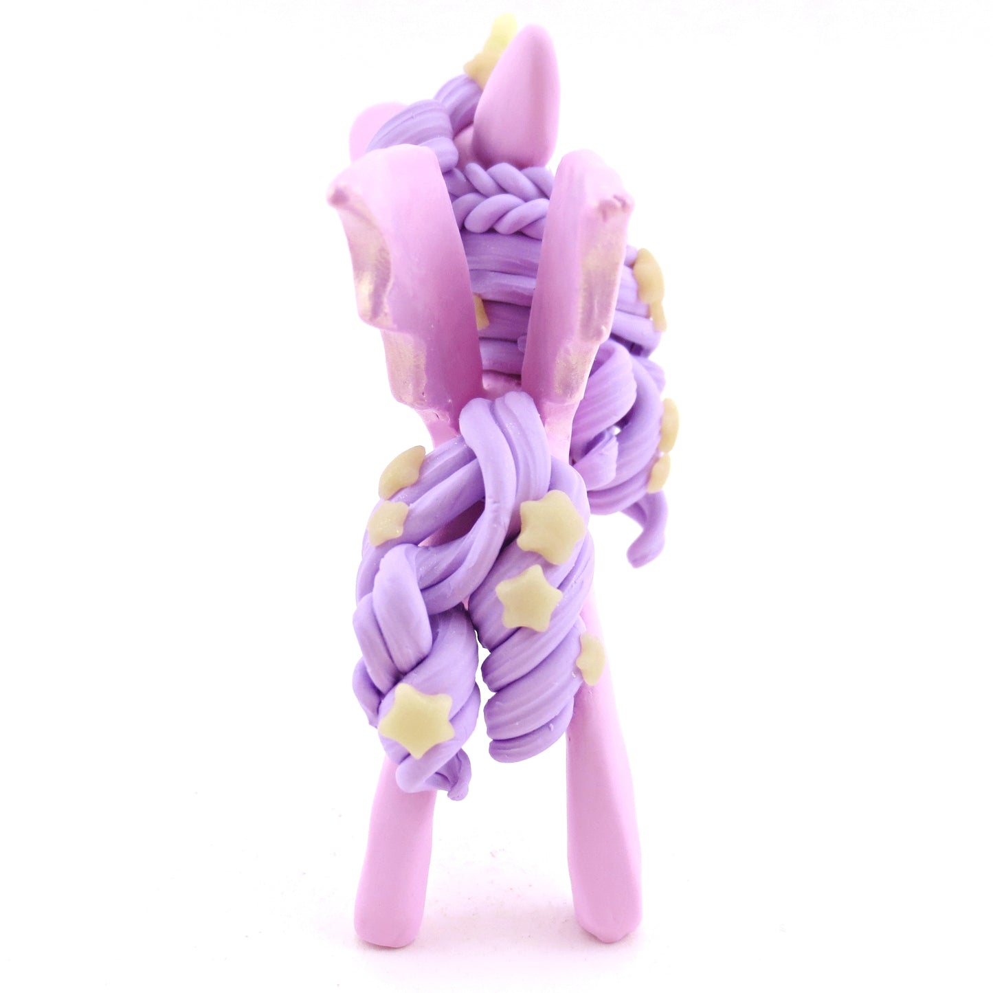 Pink and Purple Pastel Baticorn with Glow-in-the-Dark Stars - Polymer Clay Halloween Animals