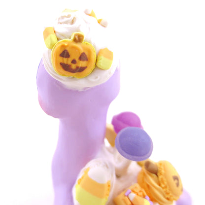 Purple Halloween Treat Dessert Nessie Figurine - Polymer Clay Halloween Animals