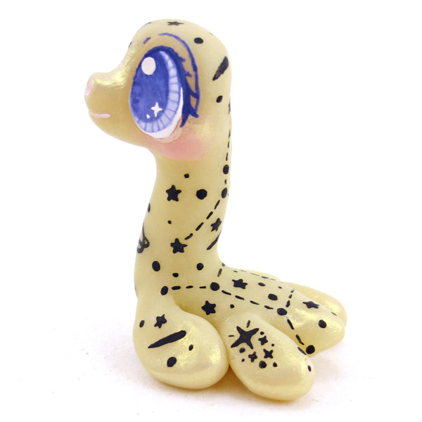 Constellation Glow-in-the-Dark Nessie Figurine - Polymer Clay Halloween Animals