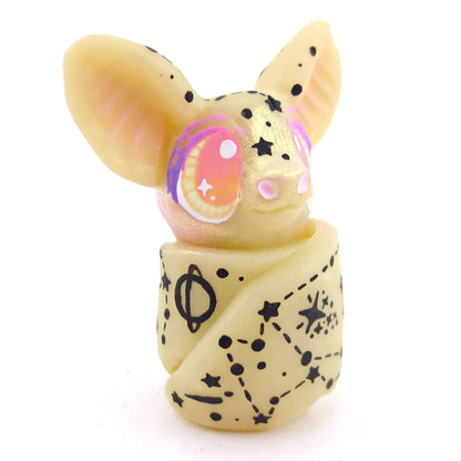 Constellation Glow-in-the-Dark Bat Figurine - Polymer Clay Halloween Animals