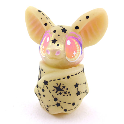 Constellation Glow-in-the-Dark Bat Figurine - Polymer Clay Halloween Animals