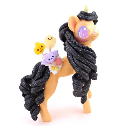 Halloween Dessert Unicorn Figurine - Polymer Clay Spooky Season Animal Collection