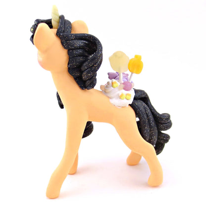 Halloween Dessert Unicorn Figurine - Polymer Clay Spooky Season Animal Collection