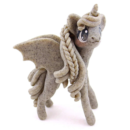 Gargoyle Unicorn Figurine - Polymer Clay Spooky Season Animal Collection