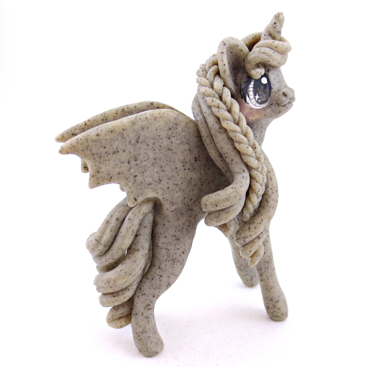 Gargoyle Unicorn Figurine - Polymer Clay Spooky Season Animal Collection