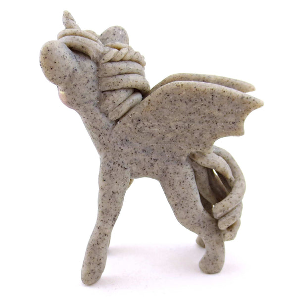 Gargoyle Unicorn Figurine - Polymer Clay Spooky Season Animal Collection