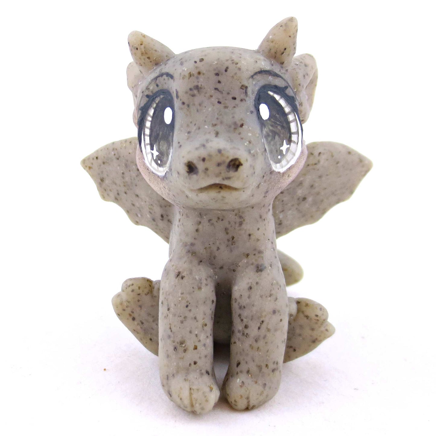 Gargoyle Baby Dragon Figurine - Polymer Clay Spooky Season Animal Collection