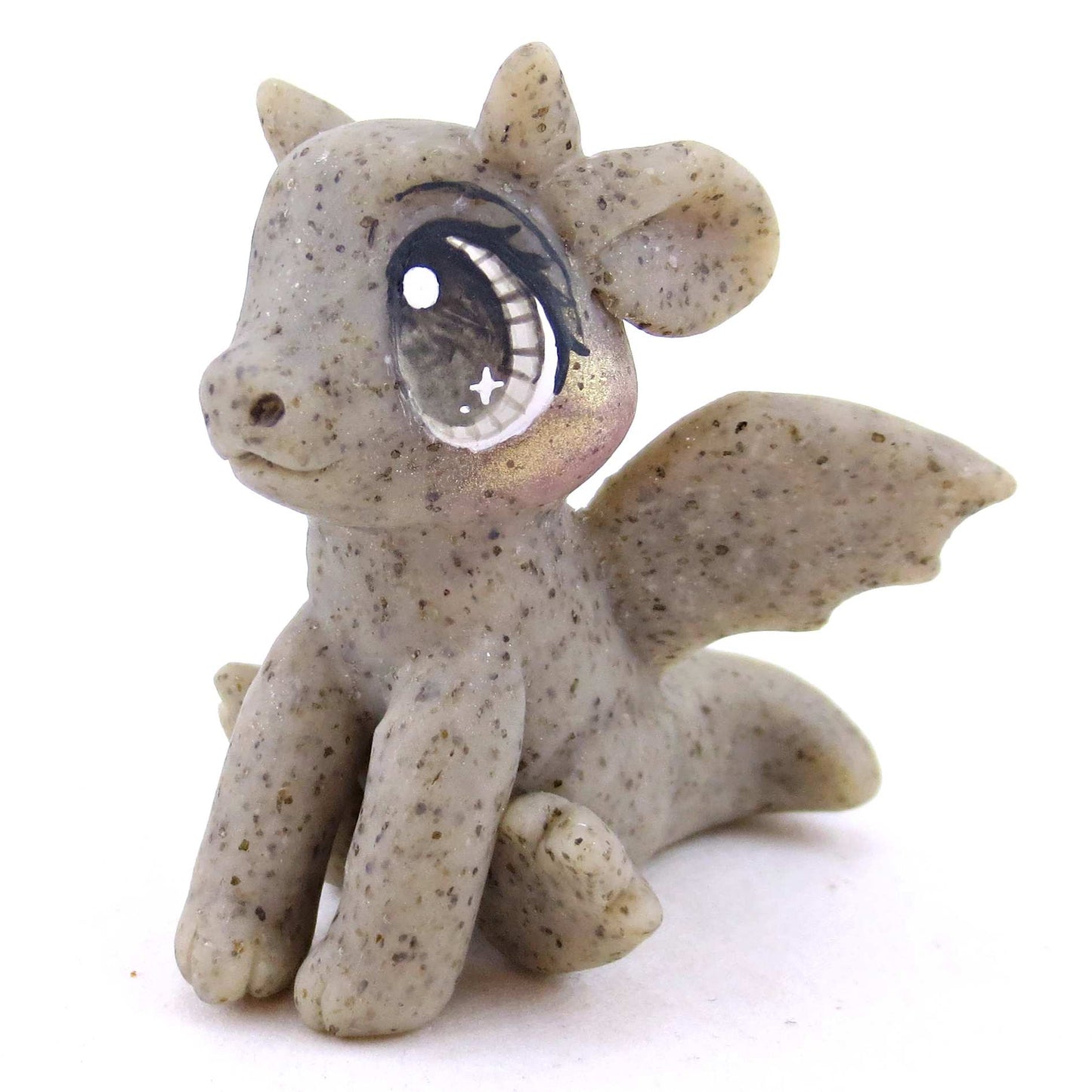 Gargoyle Baby Dragon Figurine - Polymer Clay Spooky Season Animal Collection