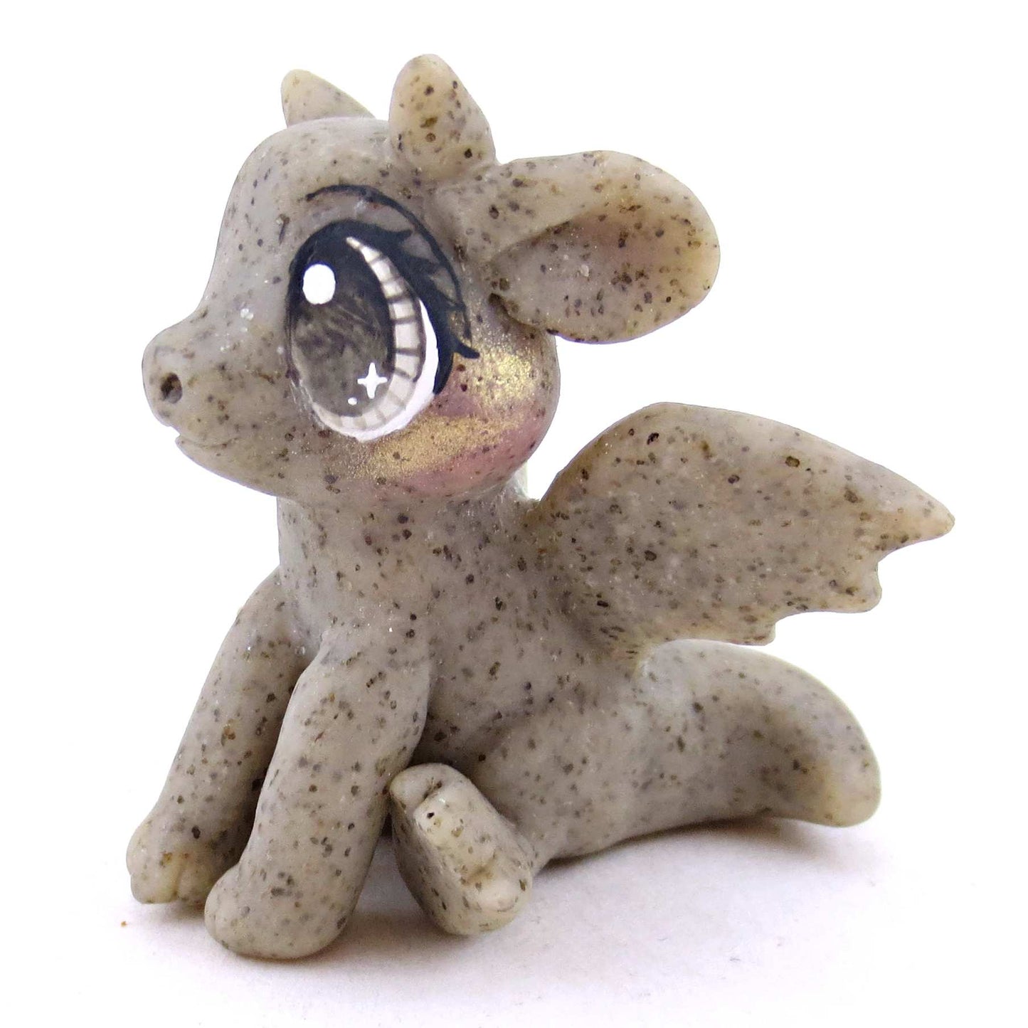 Gargoyle Baby Dragon Figurine - Polymer Clay Spooky Season Animal Collection