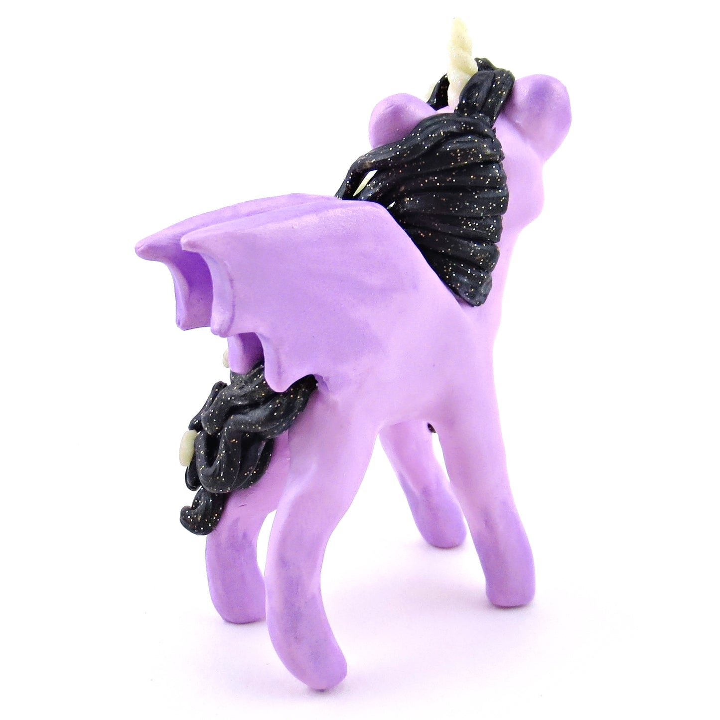 Lavender Baticorn with Star Mane Figurine - Polymer Clay Halloween Collection