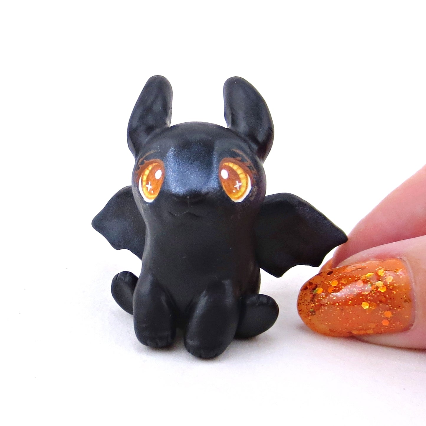 Bat Bunny Figurine - Polymer Clay Halloween Collection