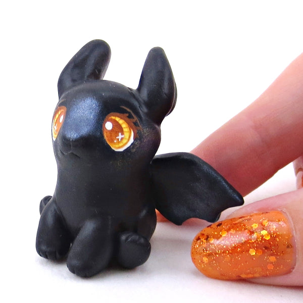 Bat Bunny Figurine - Polymer Clay Halloween Collection