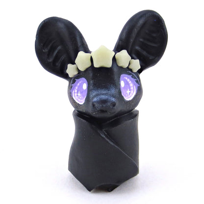 Star Crown Bat Figurine - Polymer Clay Halloween Collection