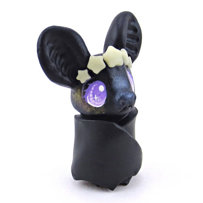 Star Crown Bat Figurine - Polymer Clay Halloween Collection