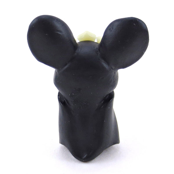 Star Crown Bat Figurine - Polymer Clay Halloween Collection