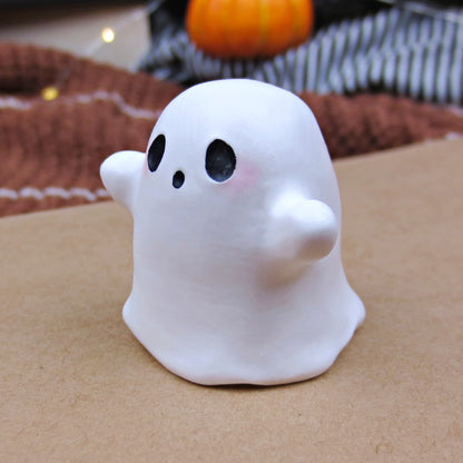 Lil Ghostie Figurine - Polymer Clay Halloween Collection