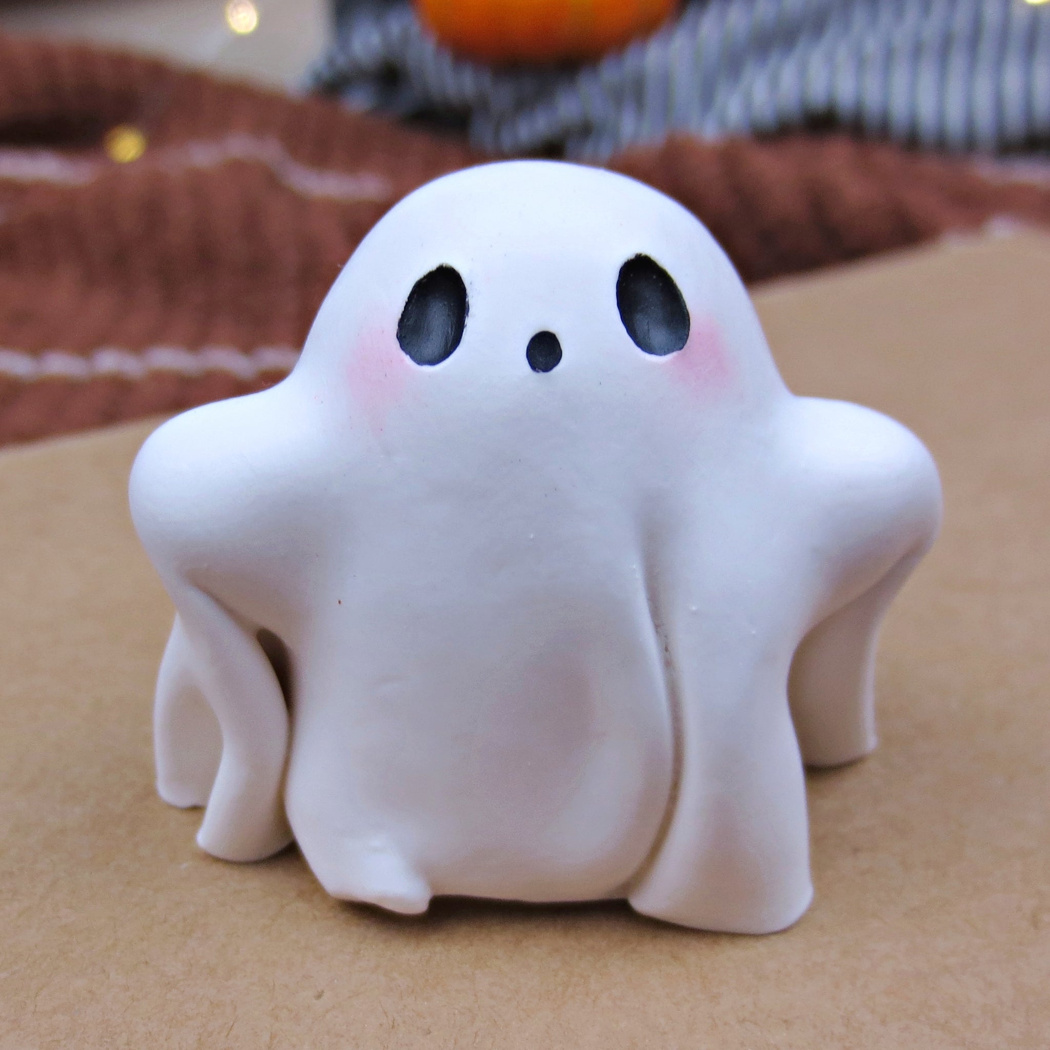 Lil Flowy Ghostie Figurine - Polymer Clay Halloween Collection