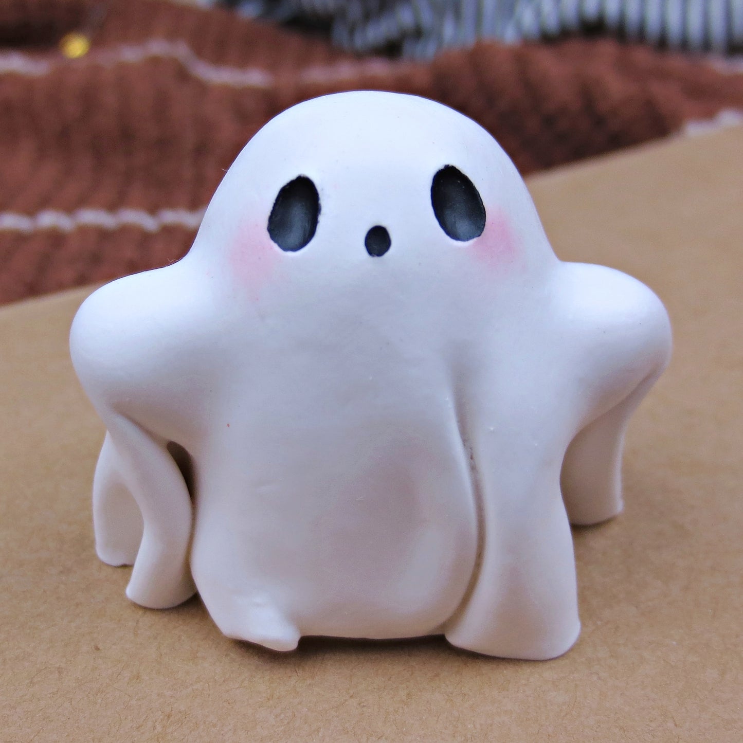 Lil Flowy Ghostie Figurine - Polymer Clay Halloween Collection