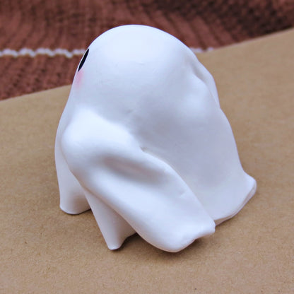 Lil Flowy Ghostie Figurine - Polymer Clay Halloween Collection