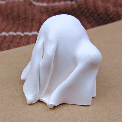 Lil Flowy Ghostie Figurine - Polymer Clay Halloween Collection