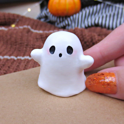 Lil Ghostie Figurine - Polymer Clay Halloween Collection