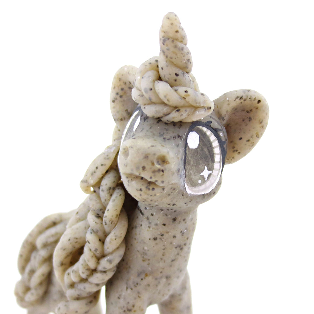 White Granite Mossy Gargoyle Unicorn Figurine - Polymer Clay Animals –  Narwhal Carousel Co.