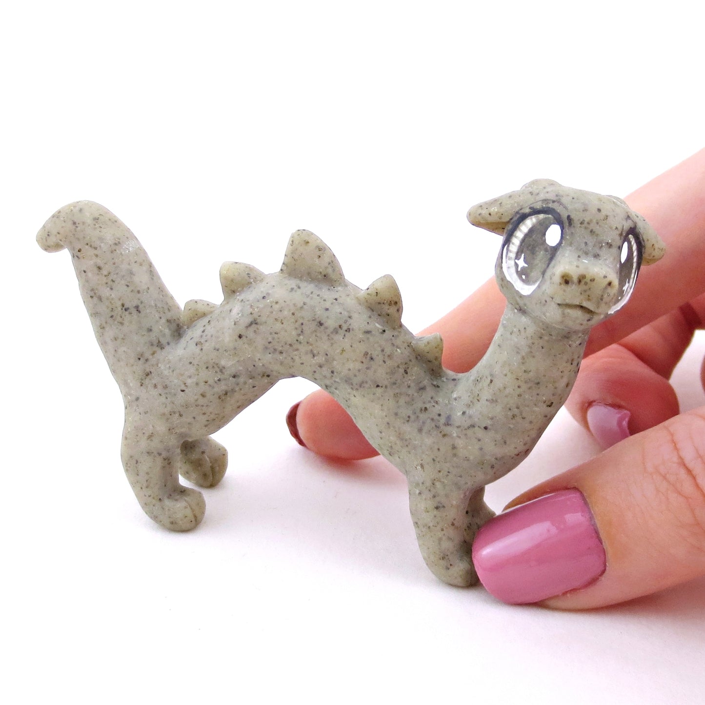 Gargoyle Noodle Dragon Figurine - Polymer Clay Magical Creatures