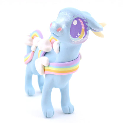 Rainbow Dreamer Cloud Noodle Dragon Figurine - Polymer Clay Magical Creatures