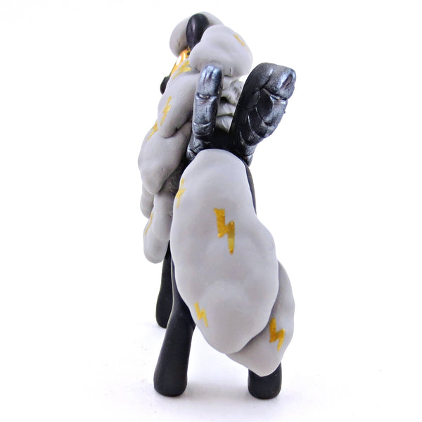 Storm Cloud Unicorn Figurine - Polymer Clay Magical Creatures