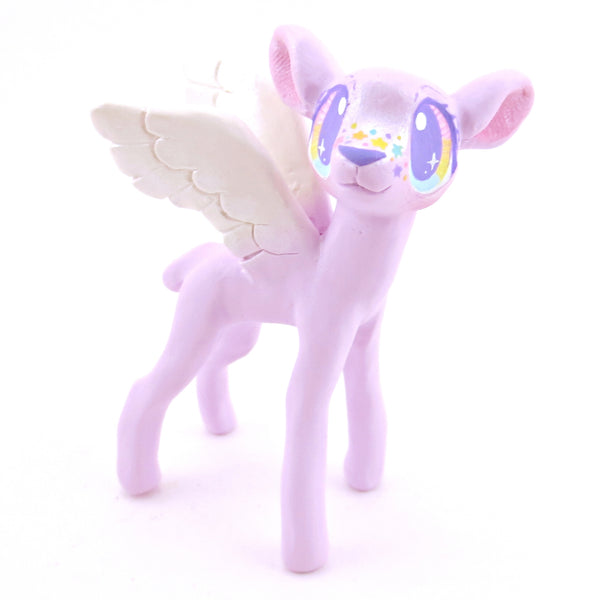 Purple Peryton Winged Deer Figurine - Polymer Clay Magical Creatures