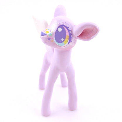 Purple Peryton Winged Deer Figurine - Polymer Clay Magical Creatures