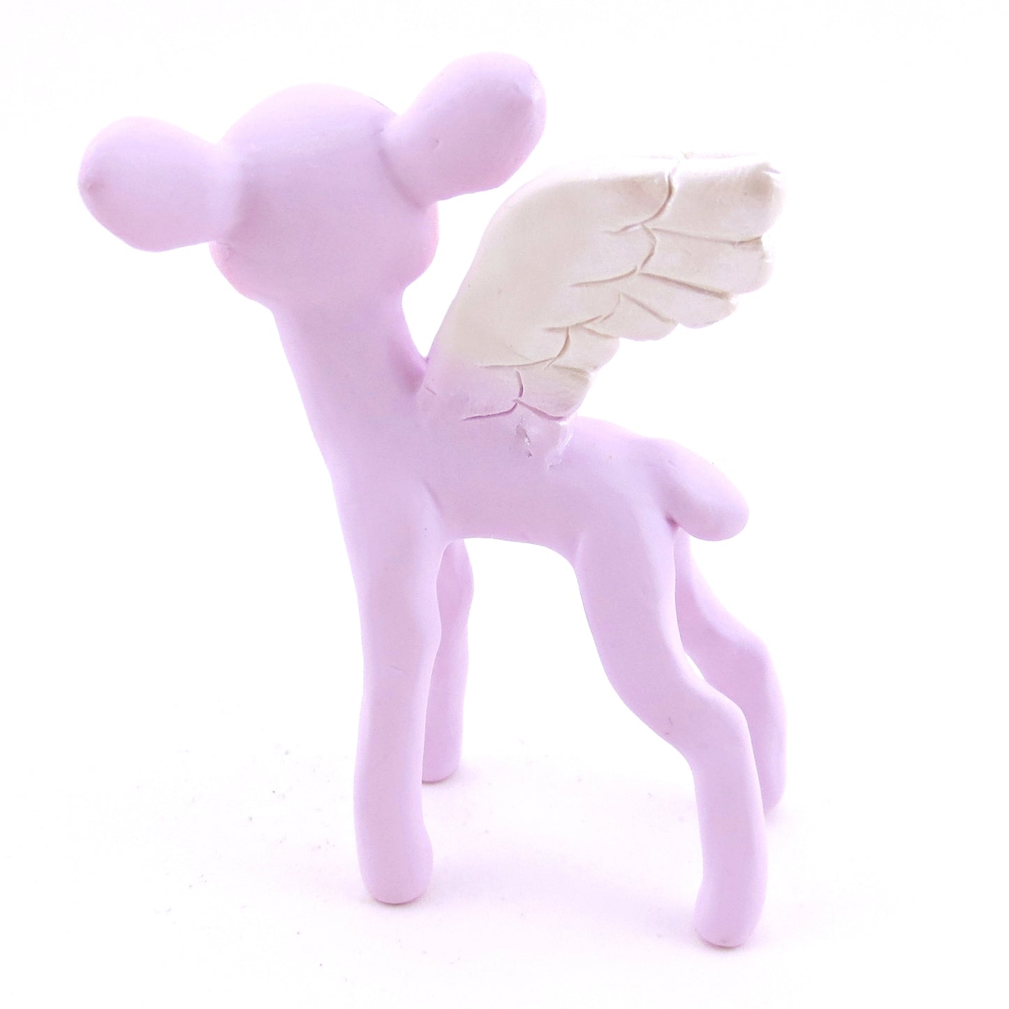 Purple Peryton Winged Deer Figurine - Polymer Clay Magical Creatures