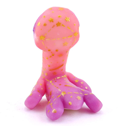 Pink/Purple Ombre Constellation Nessie Figurine  - Polymer Clay Magical Creatures