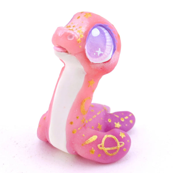 Pink/Purple Ombre Constellation Nessie Figurine  - Polymer Clay Magical Creatures