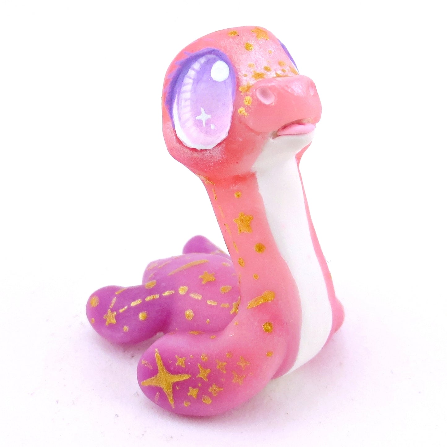 Pink/Purple Ombre Constellation Nessie Figurine  - Polymer Clay Magical Creatures