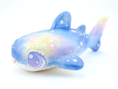 Galaxy Whale Shark Figurine - Polymer Clay Kawaii Animals