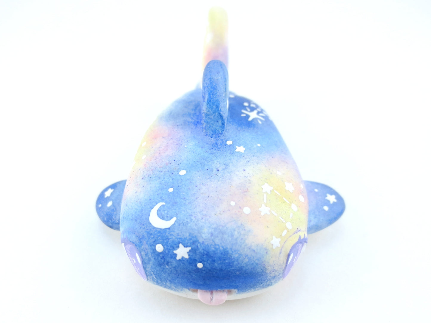 Galaxy Whale Shark Figurine - Polymer Clay Kawaii Animals