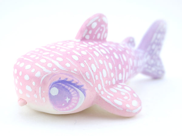 Pink and Purple Ombre Whale Shark Figurine - Polymer Clay Kawaii Animals