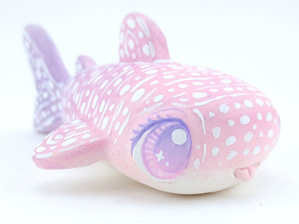 Pink and Purple Ombre Whale Shark Figurine - Polymer Clay Kawaii Animals