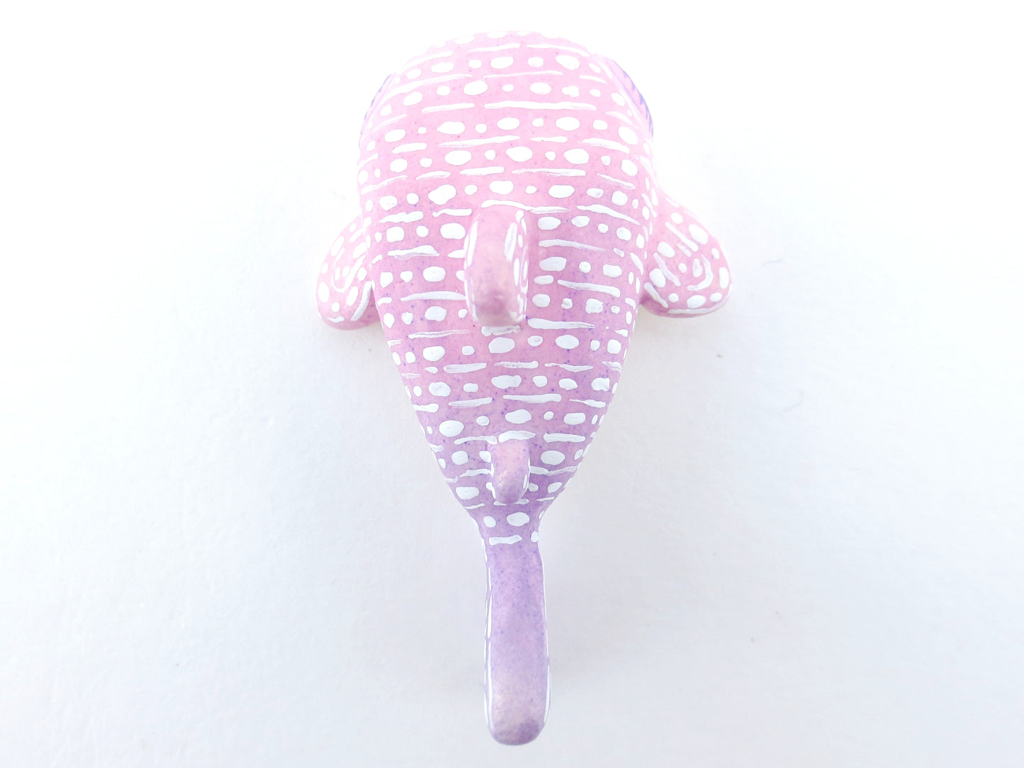 Pink and Purple Ombre Whale Shark Figurine - Polymer Clay Kawaii Animals