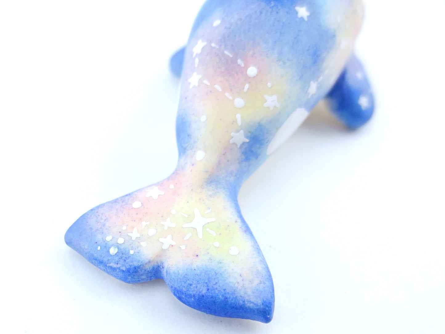 Galaxy Orca Figurine - Polymer Clay Kawaii Animals