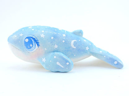 Constellation Blue Whale Figurine - Polymer Clay Kawaii Animals